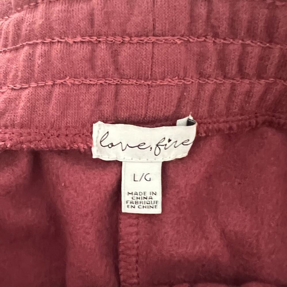 NWT Love Fire Burgundy Joggers Large - Picture 2 of 6